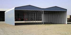 Classical Style 2-Classical Style Carports Attached Side by Side
