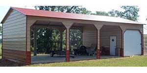 Boxed Eve Style Boxed Eave Style with Storage and Side Openings