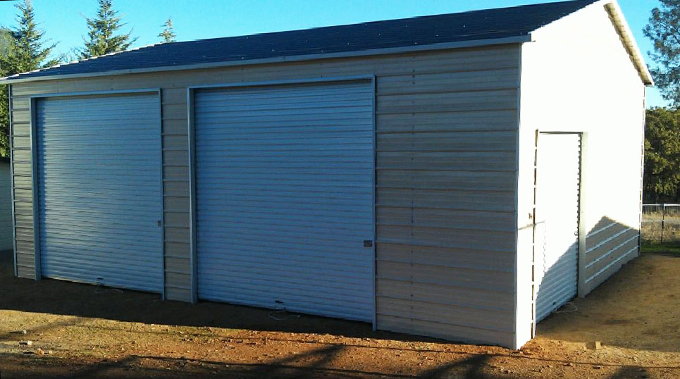 Metal Garage with Side Doors